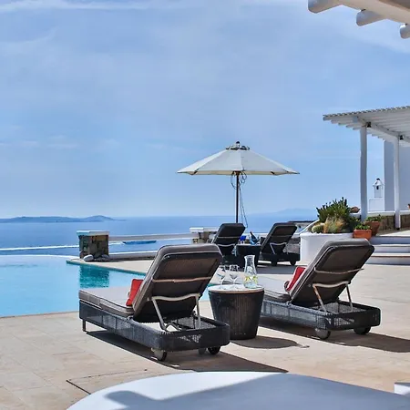 Exquisite Mykonos - Lakima - 6 Bedroom - Infinity Pool - Panoramic Sea And Sunset View - Pool Bar *