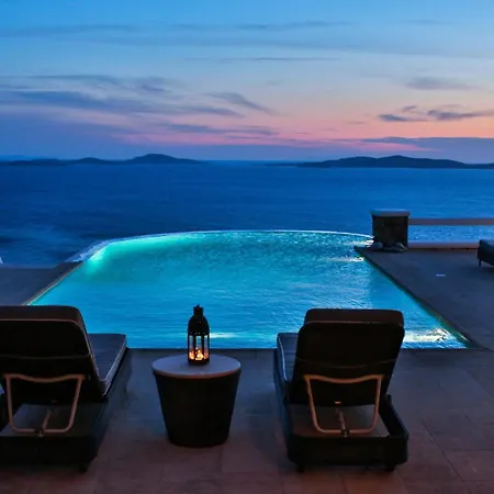 Exquisite Mykonos - Lakima - 6 Bedroom - Infinity Pool - Panoramic Sea And Sunset View - Pool Bar